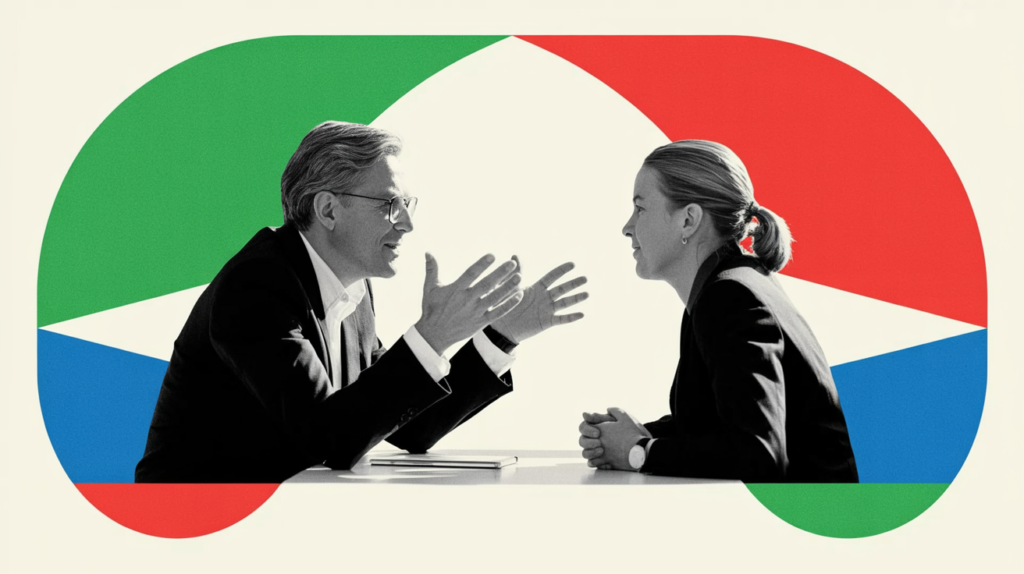 immagine hero, due persone che parlano simbolo di comunicazione efficacie